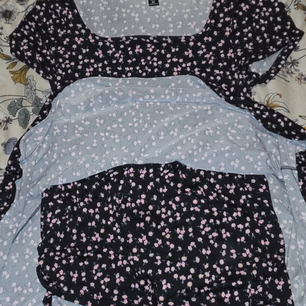 SHEIN Black and Pink Floral Mini Dress